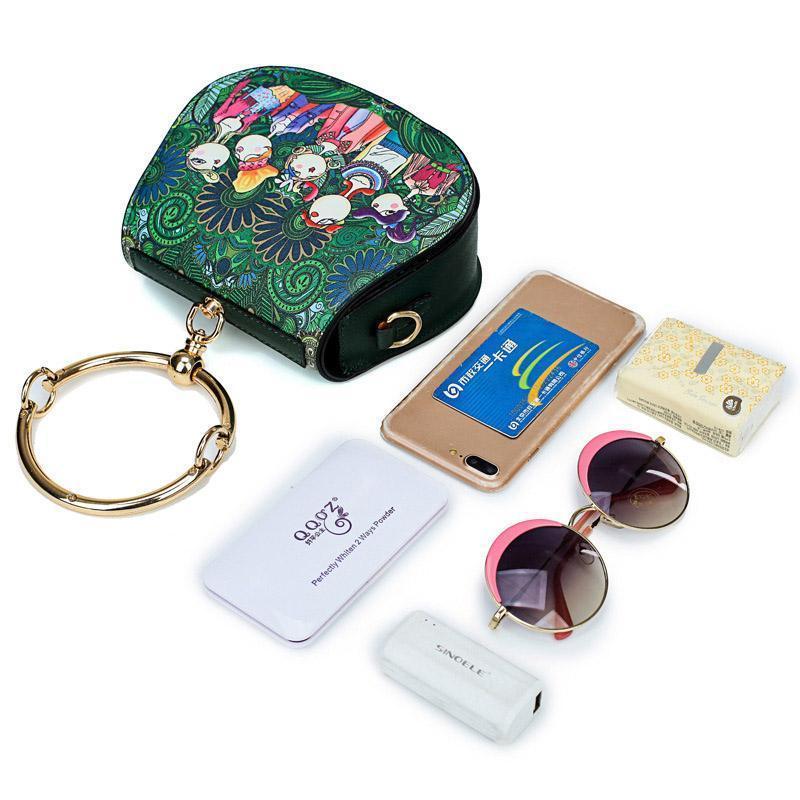 loomrack Vintage Round Handle Bohemian Fashionista Bag Top-Handle Bags