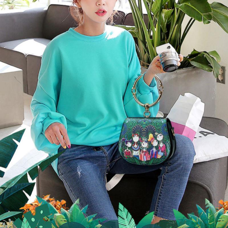 loomrack Vintage Round Handle Bohemian Fashionista Bag Top-Handle Bags