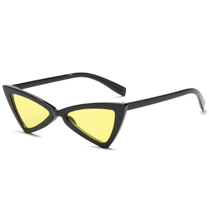 loomrack Vintage Triangle Retro Sunglasses Sunglasses Black Frame Yellow