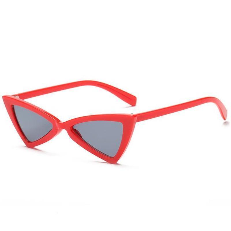 loomrack Vintage Triangle Retro Sunglasses Sunglasses Red Frame Black