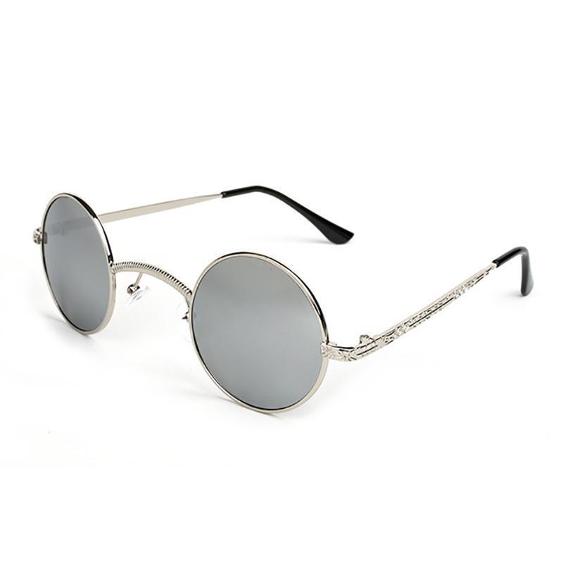 loomrack Vintage Ultra-Micro Round Frame Sunglasses Sunglasses Silver