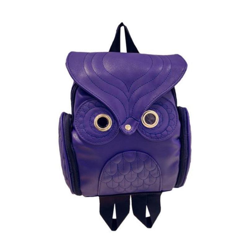 loomrack Whimsy Owl Embossed School Bag Backpacks Blue