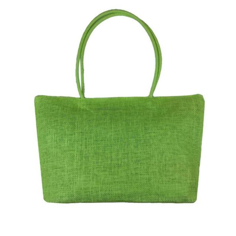 loomrack Women's Woven Straw Tote Bag - Perfect for the Beach! Shoulder Bags Green