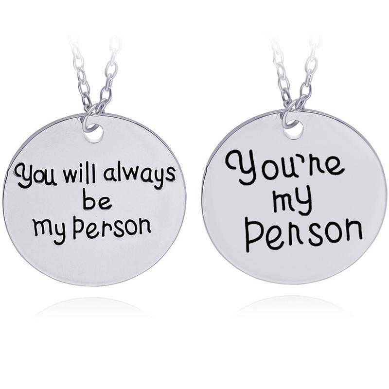 loomrack You're my Person Necklace Set of 2 Pendant Necklaces