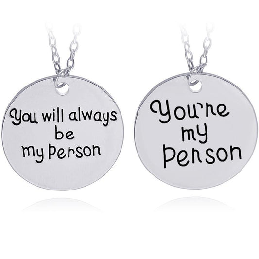 loomrack You're my Person Necklace Set of 2 Pendant Necklaces