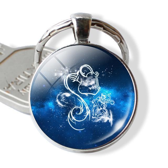 loomrack Zodiac Sign Keyrings Key Chains Aquarius