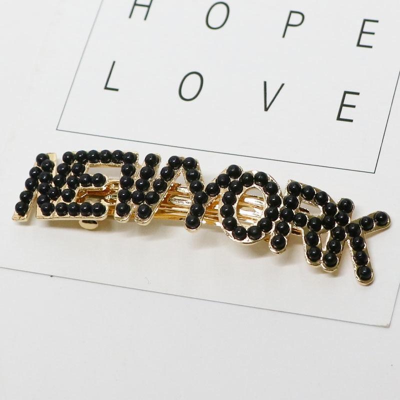 Metropolis Hair Clip Barrettes Hair Accessories 8.New York-BL