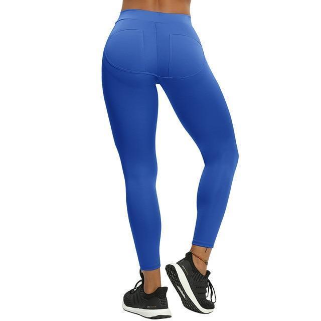 No Pain, No Gain Push Up Breathable Leggings Leggings Patch Blue / S