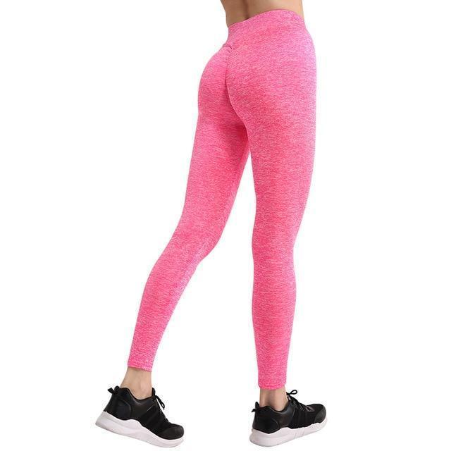 No Pain, No Gain Push Up Breathable Leggings Leggings Pink / S