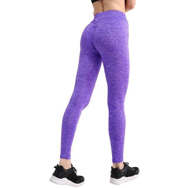 No Pain, No Gain Push Up Breathable Leggings Leggings Purple / S