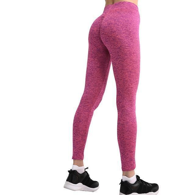 No Pain, No Gain Push Up Breathable Leggings Leggings Rose / S