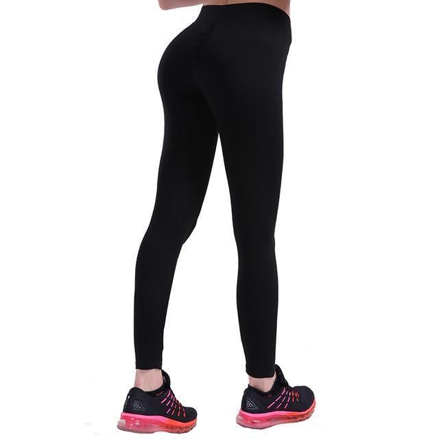 No Pain, No Gain Push Up Breathable Leggings Leggings Solid Black / S