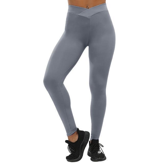 No Pain, No Gain Push Up Breathable Leggings Leggings Solid Gray / S