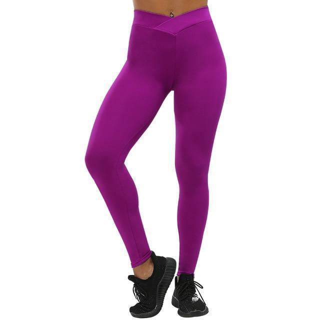 No Pain, No Gain Push Up Breathable Leggings Leggings Solid Rose / S