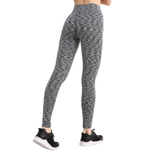 No Pain, No Gain Push Up Breathable Leggings Leggings Stripe-Black / S