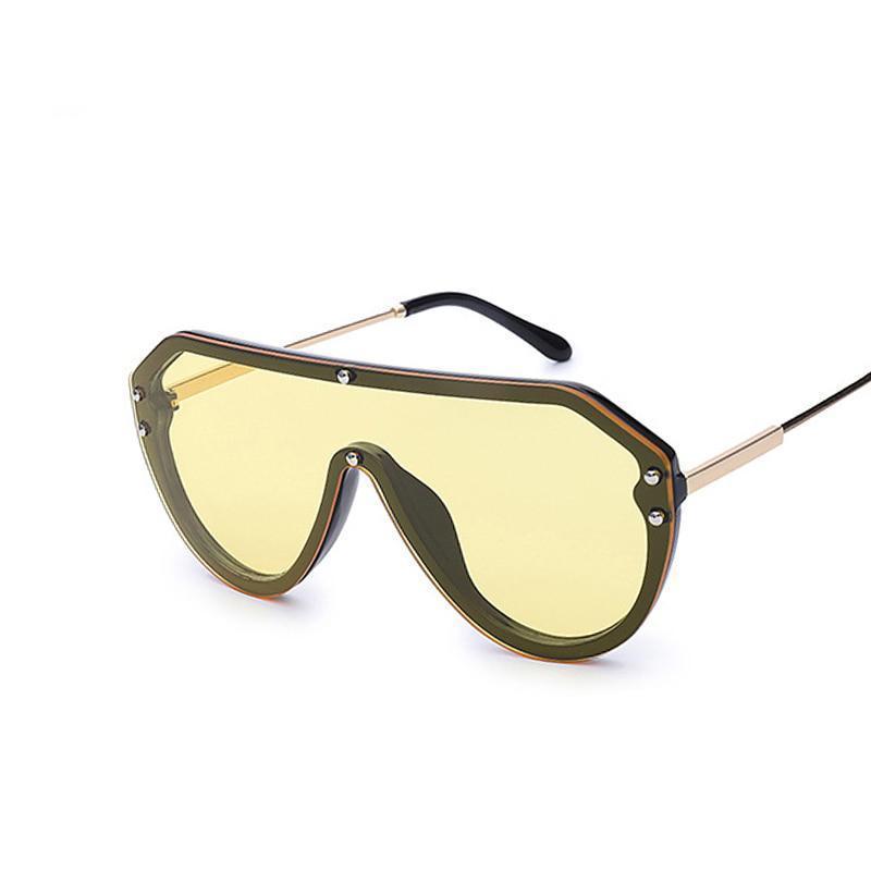 Oversized Mirrored Sunglasses Sunglasses C1