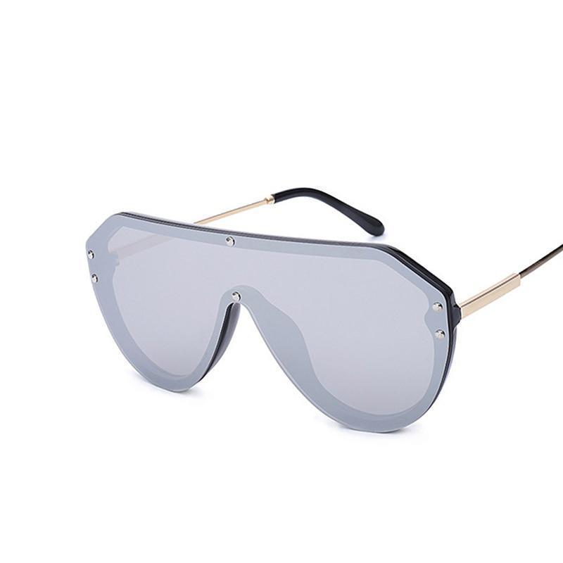 Oversized Mirrored Sunglasses Sunglasses C1