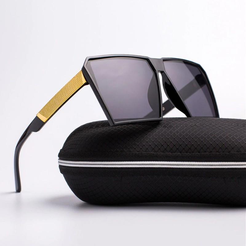 Oversized Reflective Square Sunglasses Sunglasses C1