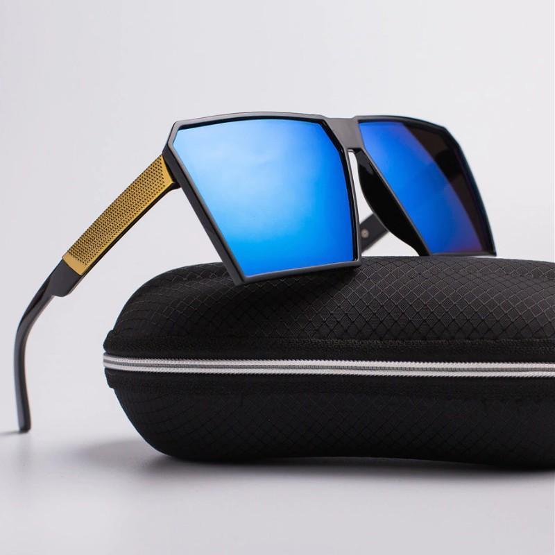 Oversized Reflective Square Sunglasses Sunglasses C1