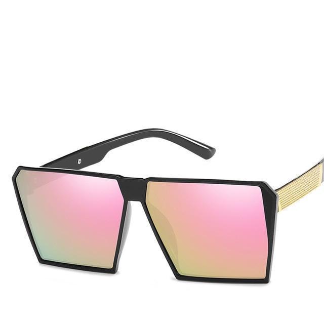 Oversized Reflective Square Sunglasses