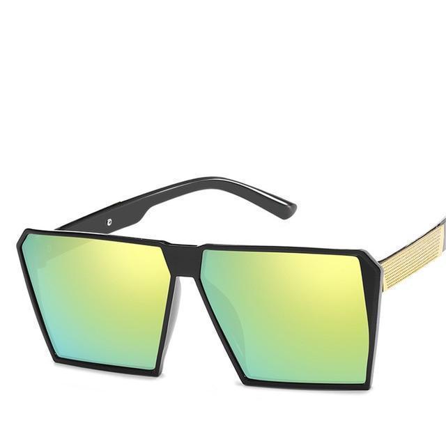 Oversized Reflective Square Sunglasses Sunglasses C6