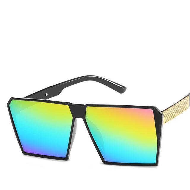 Oversized Reflective Square Sunglasses Sunglasses C8