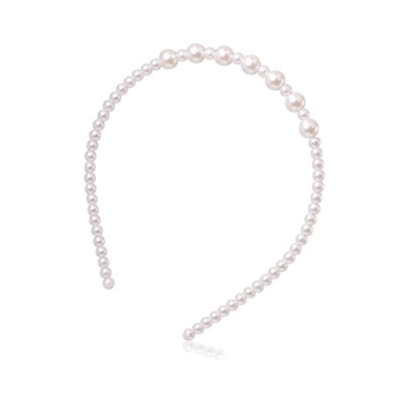 Pearl Beaded Headbands Headbands 90001-WH