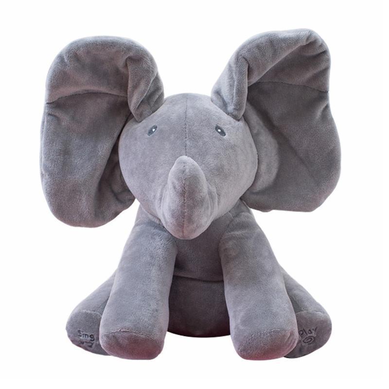 Peek A Boo Elephant Plush Doll Baby Accessories Gray