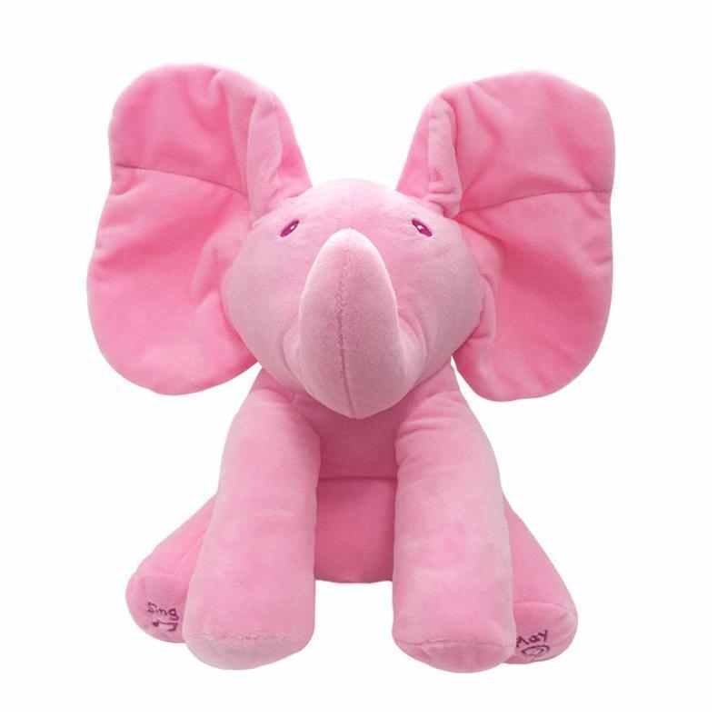 Peek A Boo Elephant Plush Doll Baby Accessories Gray