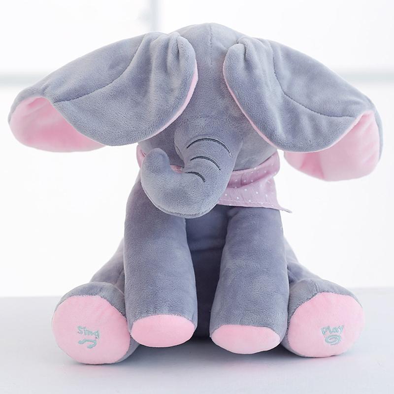 Peek A Boo Elephant Plush Doll Baby Accessories Gray