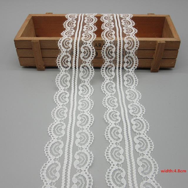 10 Yards White Lace Ribbon Tape (40MM Wide) k