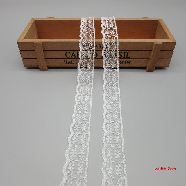 10 Yards White Lace Ribbon Tape (40MM Wide) k