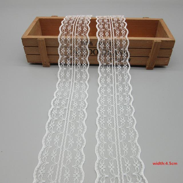 10 Yards White Lace Ribbon Tape (40MM Wide) k