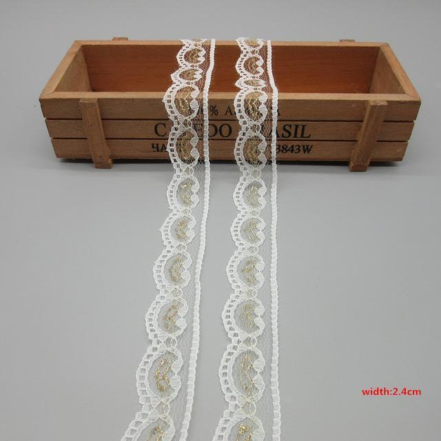 10 Yards White Lace Ribbon Tape (40MM Wide) k