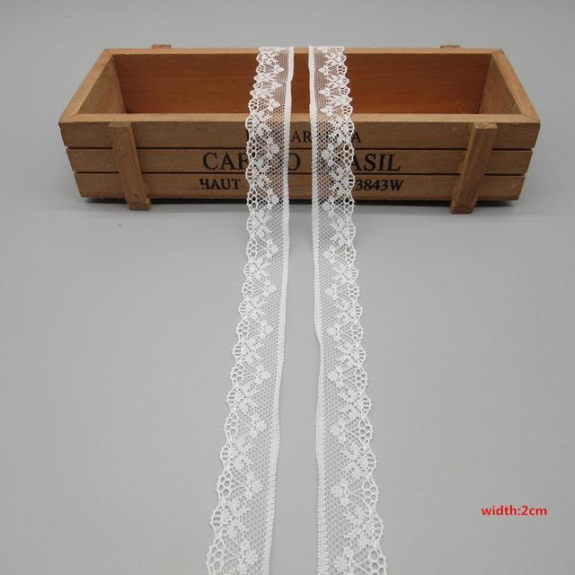 10 Yards White Lace Ribbon Tape (40MM Wide) k