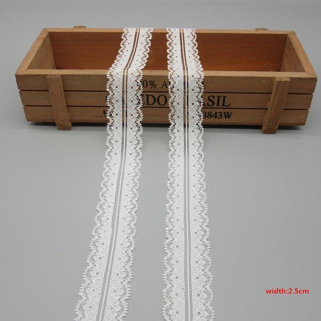 10 Yards White Lace Ribbon Tape (40MM Wide) k