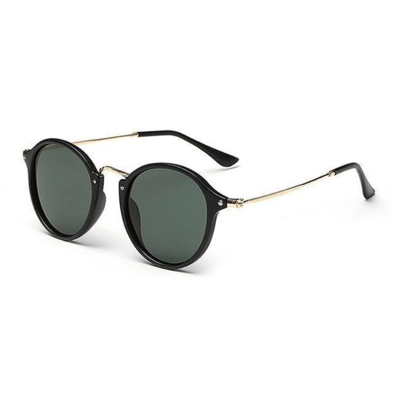 Retro Round Metal Frame Sunglasses Sunglasses C10PDarkGreen