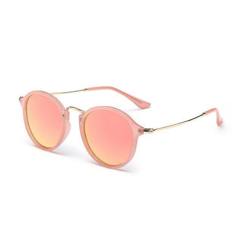 Retro Round Metal Frame Sunglasses Sunglasses C11Pink BarbiePink