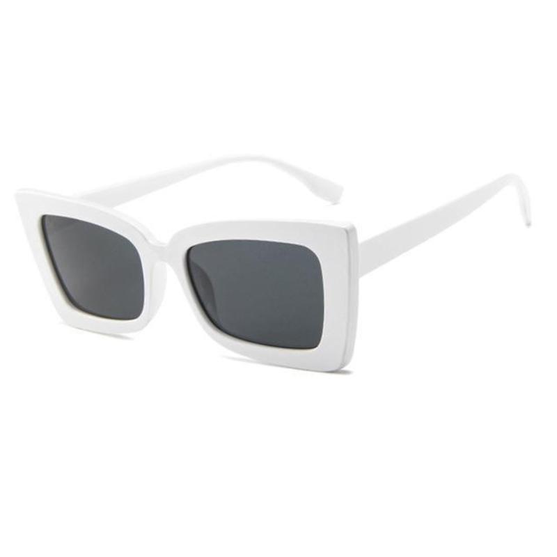 Retro Square Pointed Sunglasses Sunglasses White Black