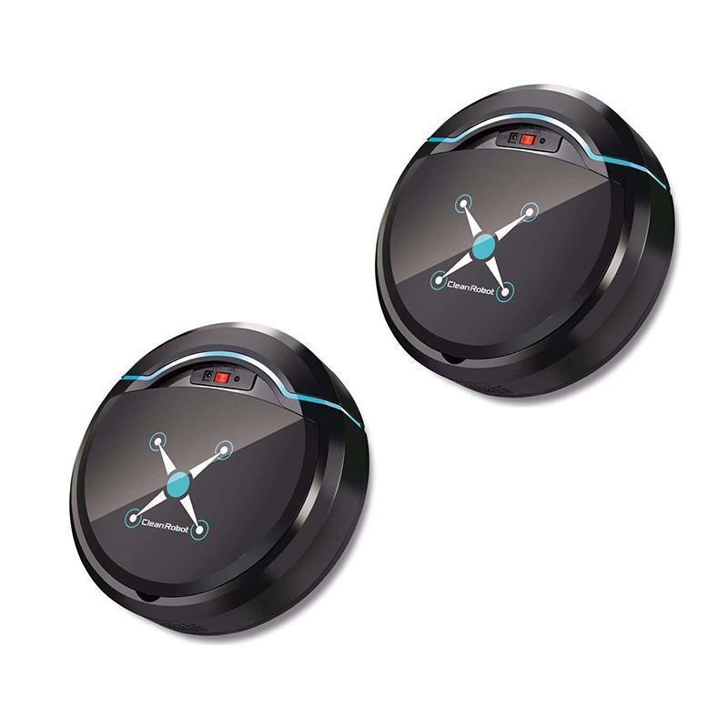 RoboBroom™ - Robotic Floor Cleaner Smart Cleaner 2pk RoboBroom™ - Black - $109.90