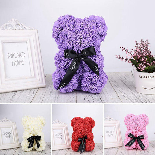 Rose Teddy Bear Home Accessories Red with Box (10 inc/25 cm)