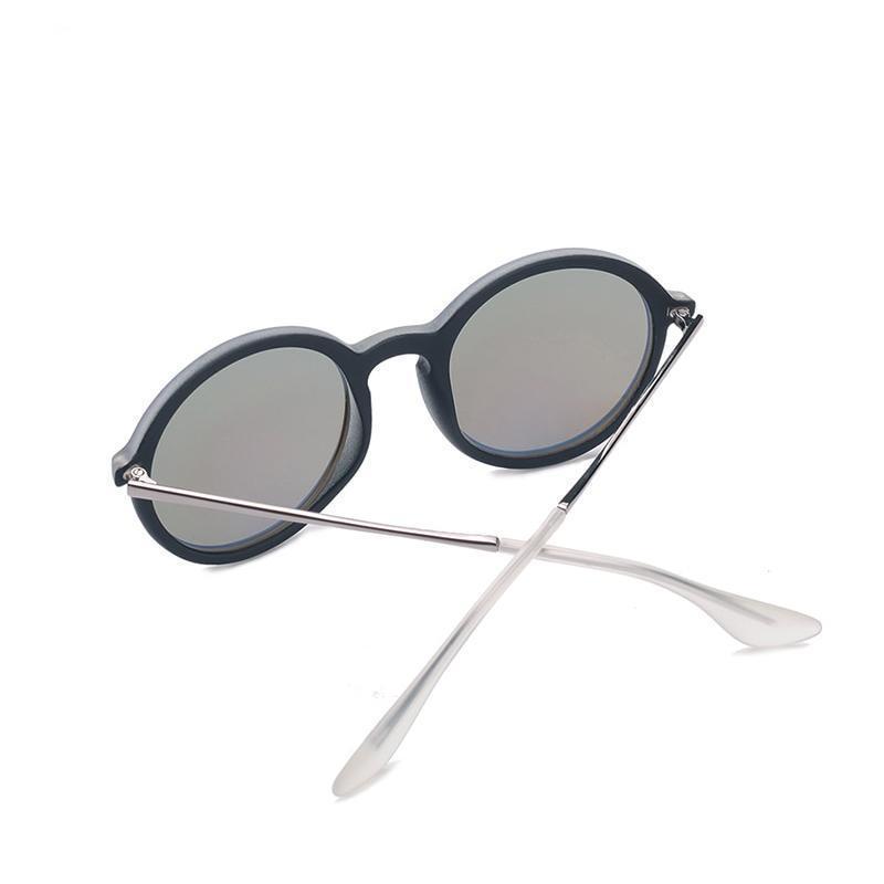 Round Frame Vintage Polarized Sunglasses Sunglasses C01 Black Smoke