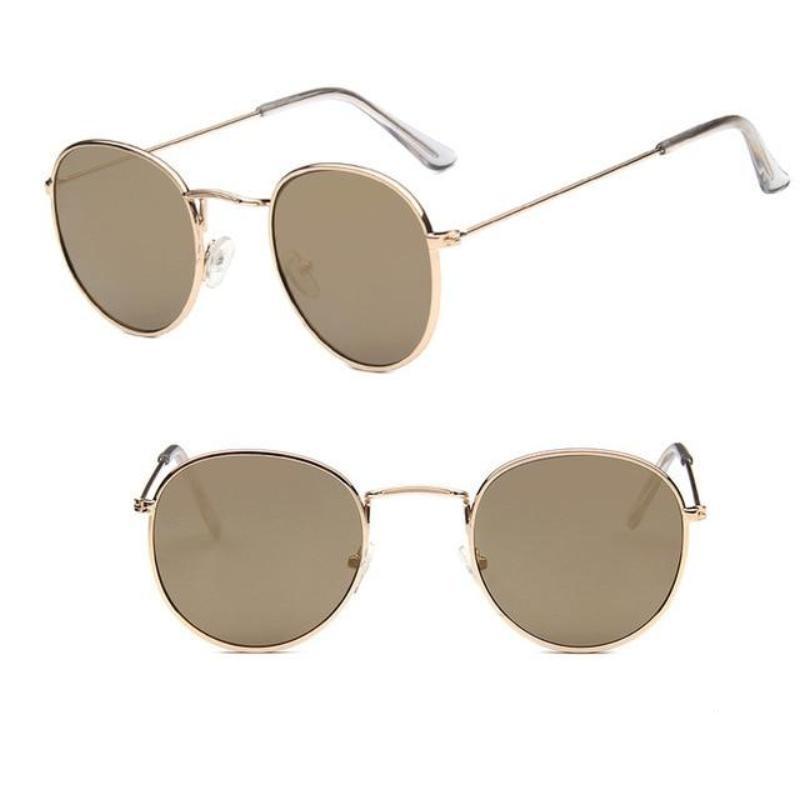 Round Mirror Sunglasses Sunglasses gold gold