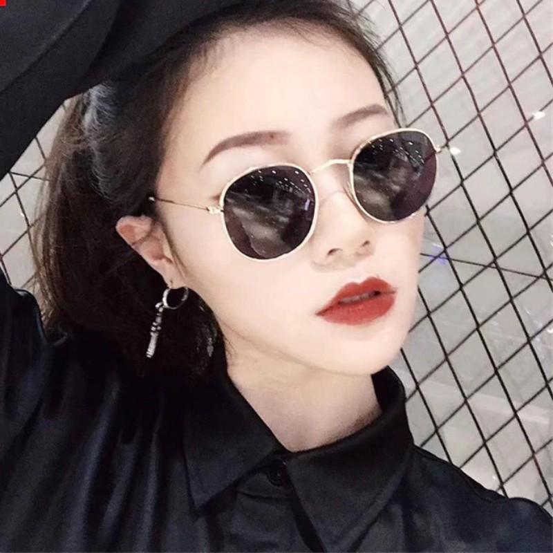 Round Mirror Sunglasses Sunglasses gold violet