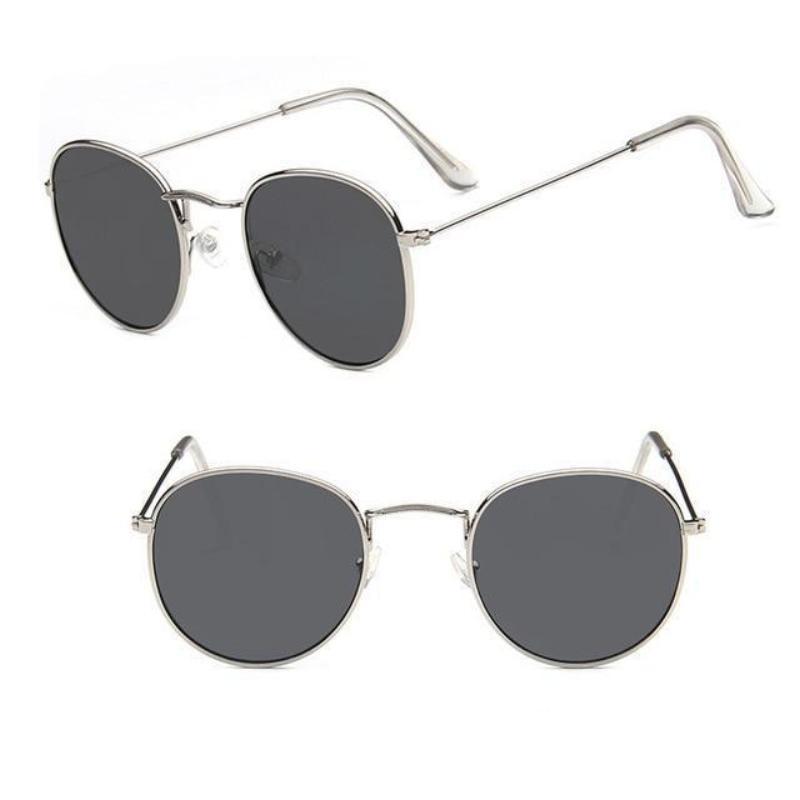 Round Mirror Sunglasses Sunglasses silver grey