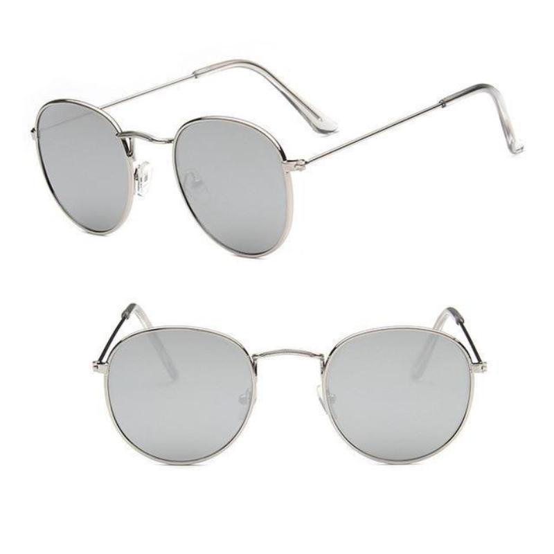 Round Mirror Sunglasses Sunglasses silver mercury