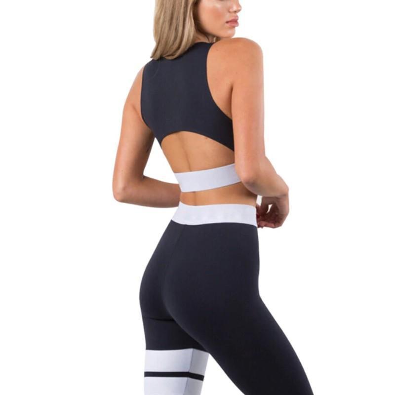 Solid Workout 2-Piece Set Leggings Black / S