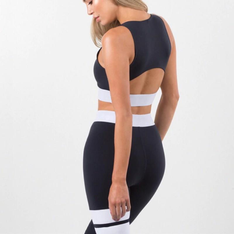 Solid Workout 2-Piece Set Leggings Black / S