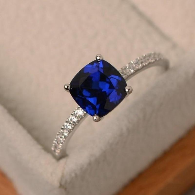 Square Birthstone Ring Rings 6 / BL