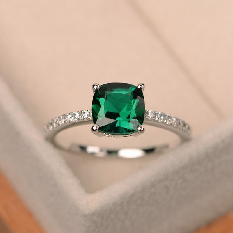 Square Birthstone Ring Rings 6 / LB